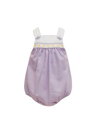 Purple Gingham Tiger Paw Ribbon Bubble