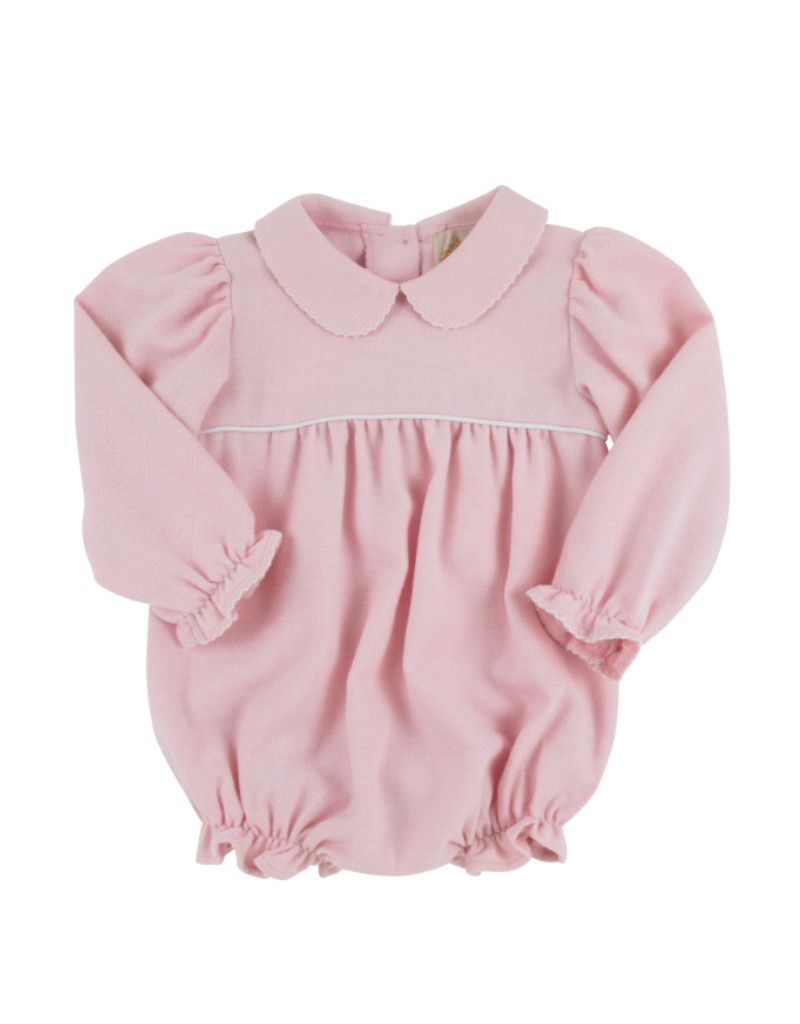 Long Sleeve Britt Bubble, Sandpearl Pink Herringbone