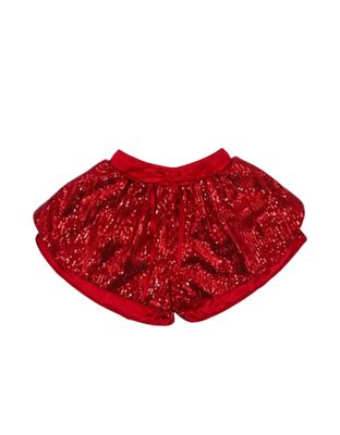 Red Sequins Butterfly Shorts