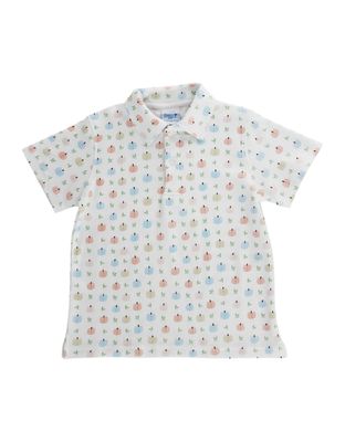Pumpkin Print Polo Shirt