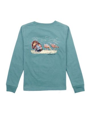 Boys Turkey Hunt LS Marine Green