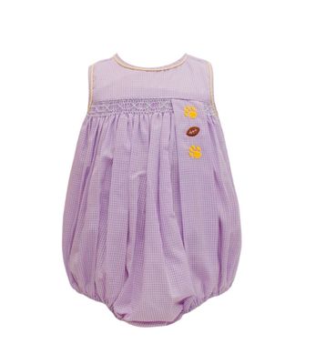 Lavender Gingham Spirit Trio Smock Boy Bubble
