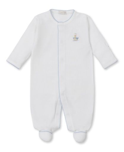 Premier Noah&#39;s Ark Blue Emb Footie, Size: NB