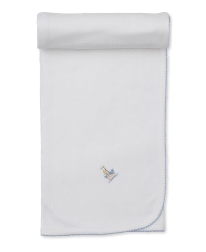 Premier Noah&#39;s Art Blue Emb Blanket