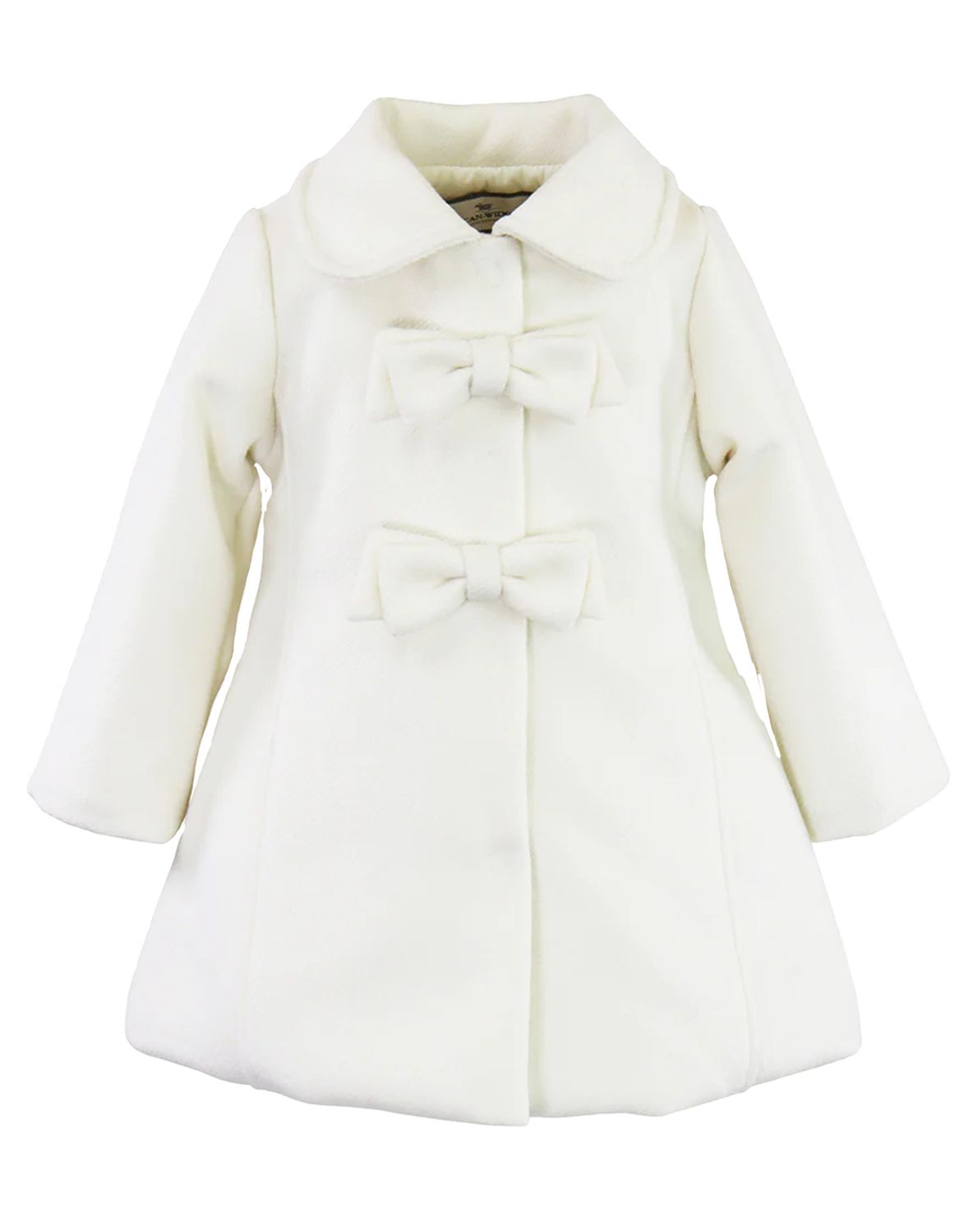 2 Bow Car Coat, Ivory