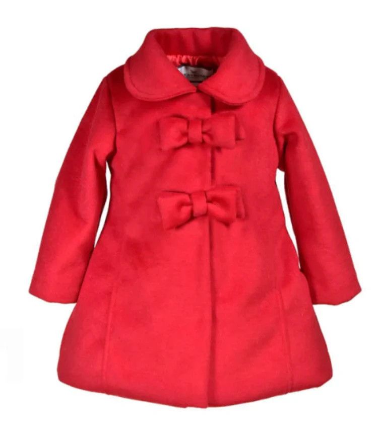 2 Bow Car Coat, Red