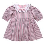 Darcy Dress, Pink Green Stripe