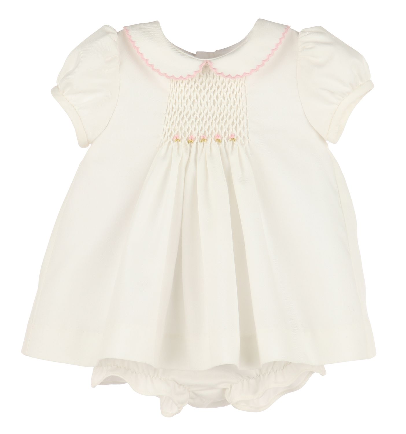 Honeycomb Smock Dress, Pink