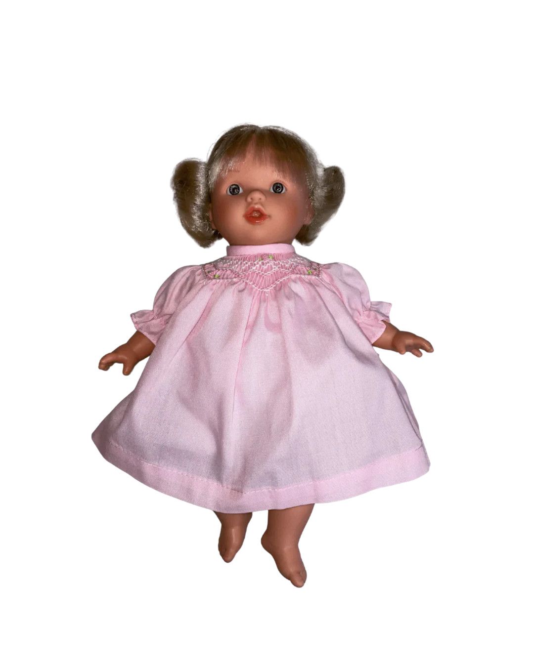 Carly 10&quot; Baby Doll, Blonde Pigtails w/ Pink Dress