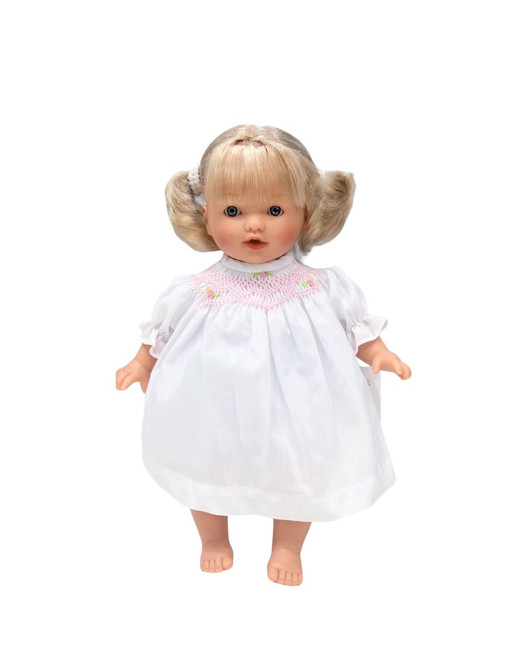 Carly 10&quot; Baby Doll, Blonde Pigtails w/ White Dress