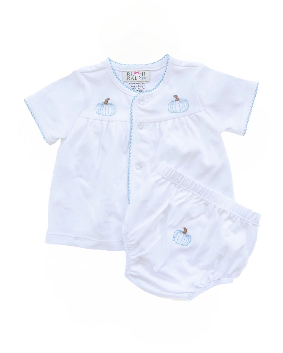 Blue Pumpkin Diaper Cover Set
