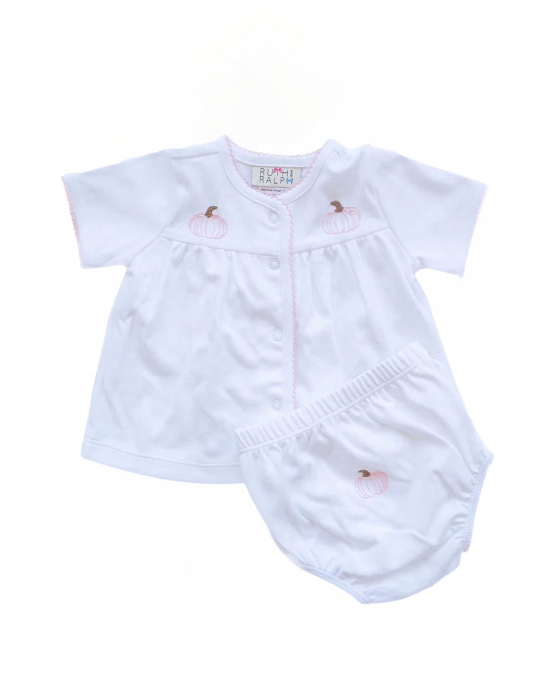 Pink Pumpkin Diaper Cover Set