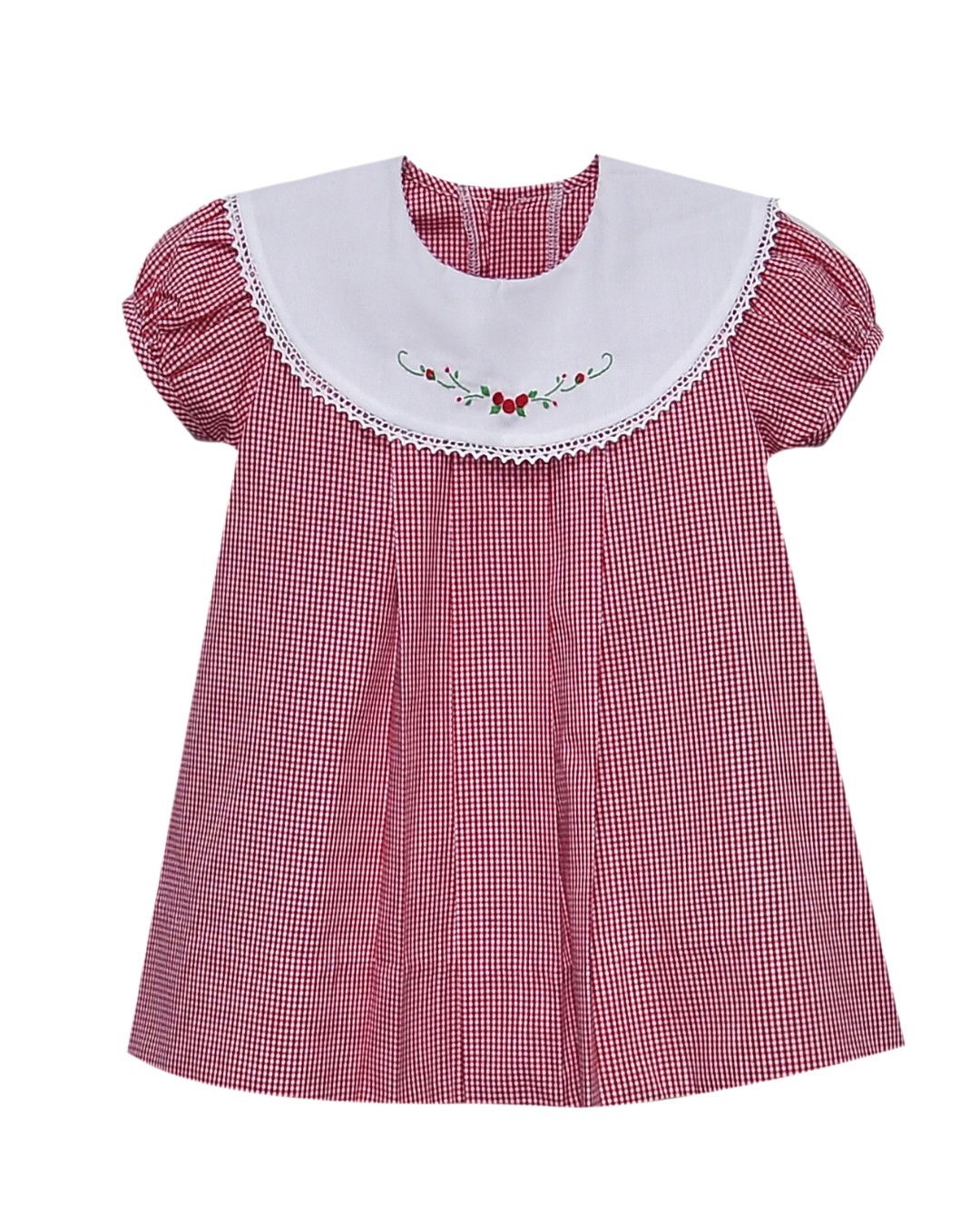 Red Gingham Flower Bailey Dress