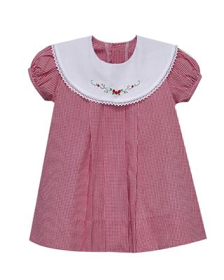 Red Gingham Flower Bailey Dress
