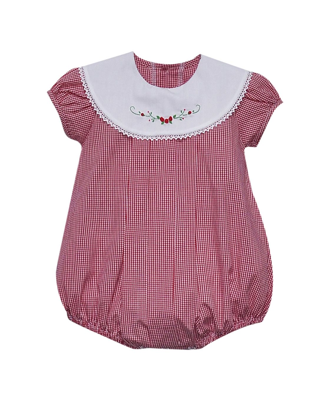 Red Gingham Flower Bailey Bubble