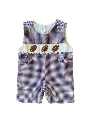 Henry Jon Jon, Purple Gingham Football Smock