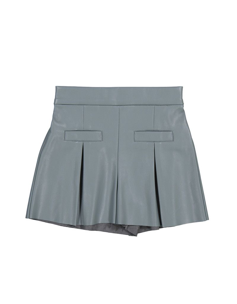 Faux Leather Sage Shorts