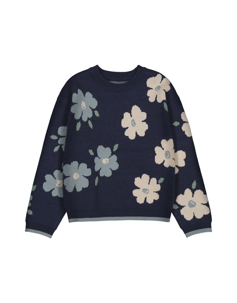 Floral Sweater, Petroleum