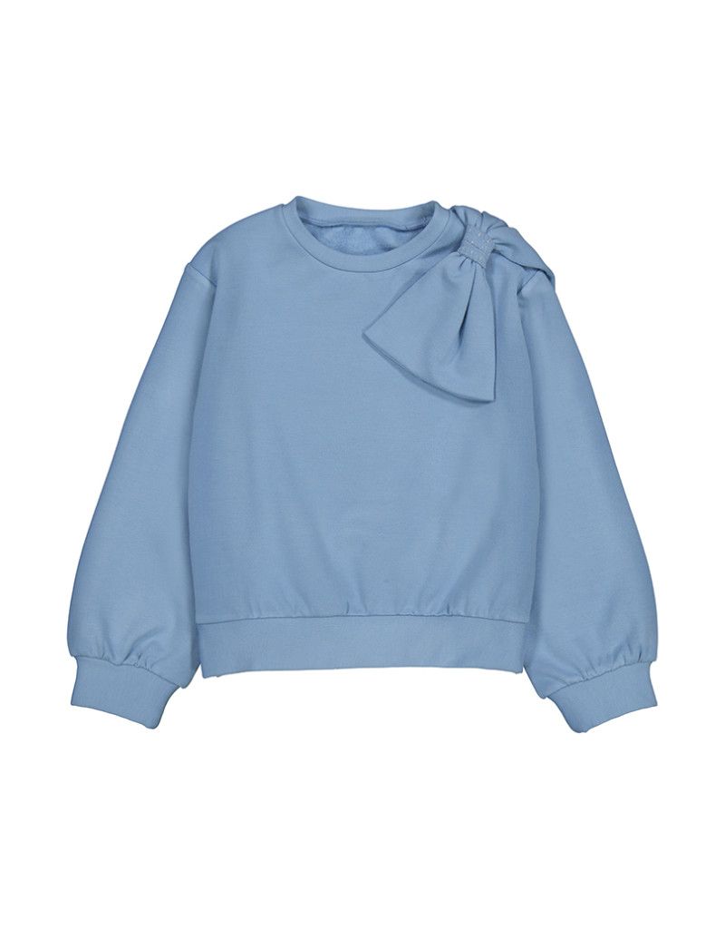 Gauze Pullover w/ Bow, Ocean 
