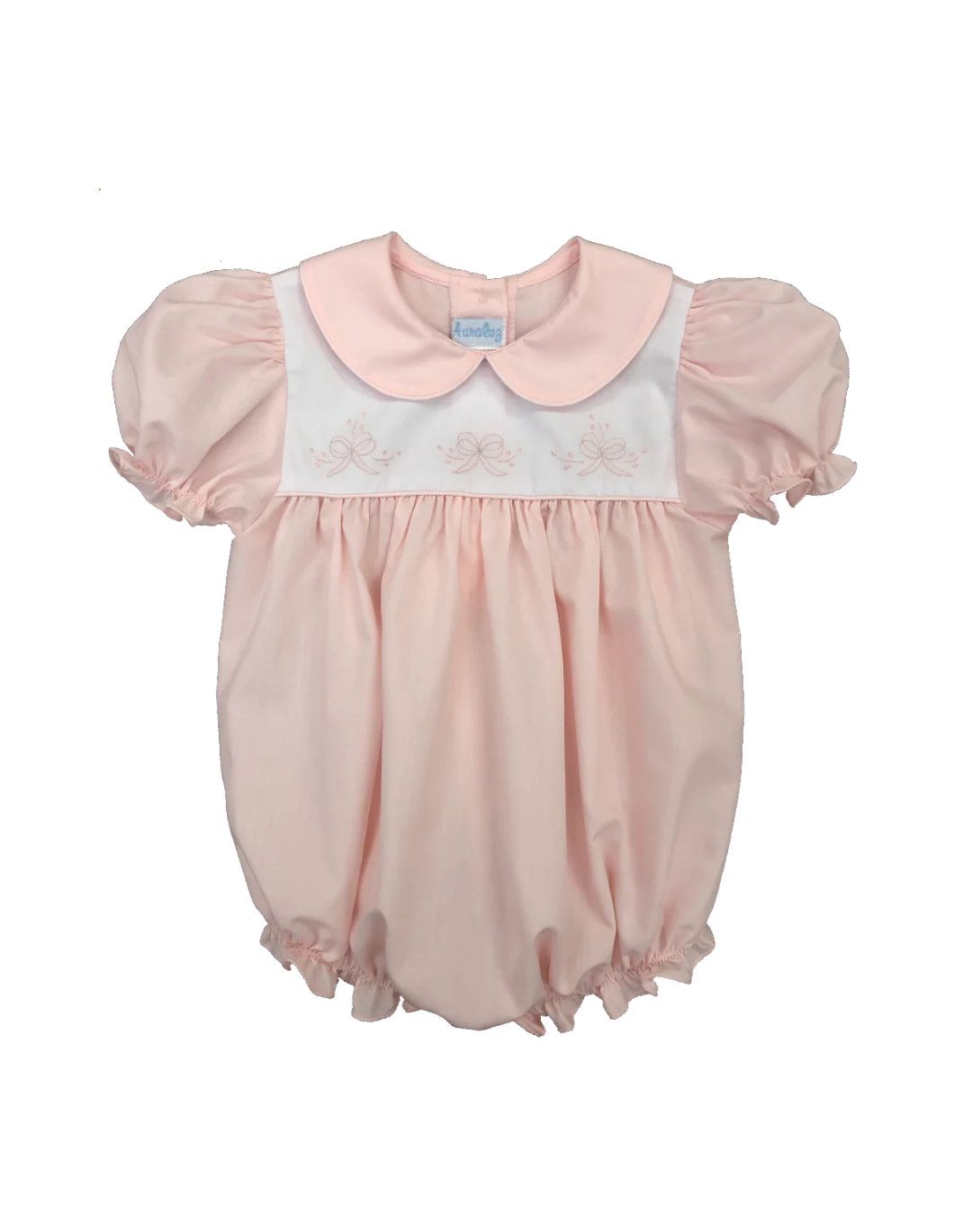 Pink Bubble with Bow Embroidery