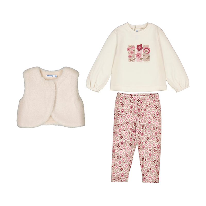 Floral Legging Set with Vest