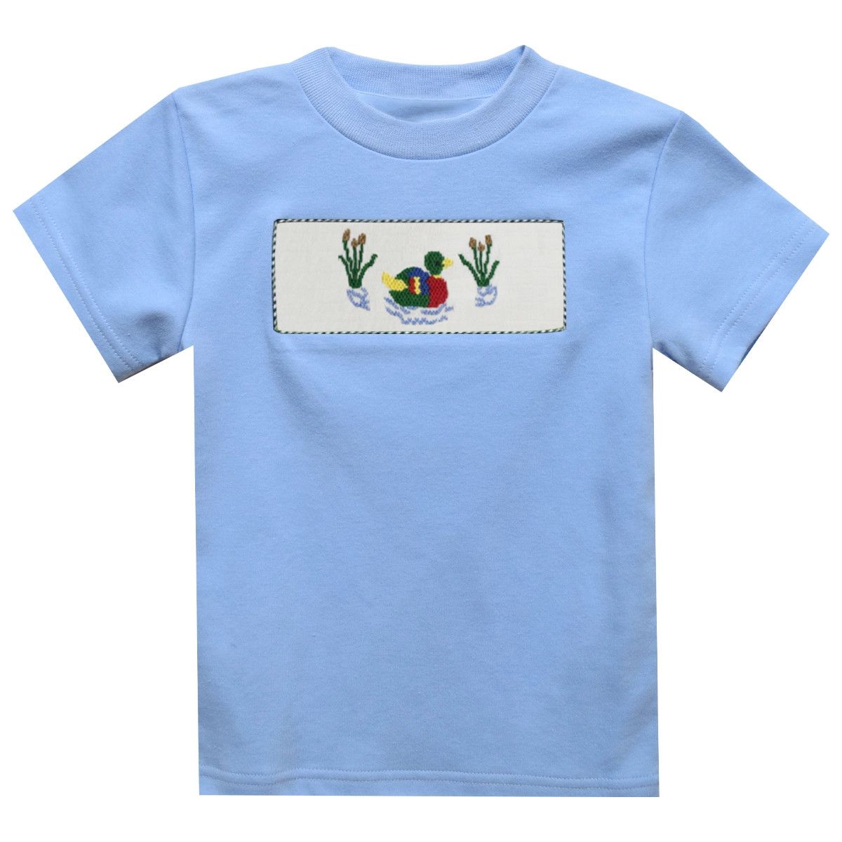 Duck Smocked Knit Tshirt, Blue