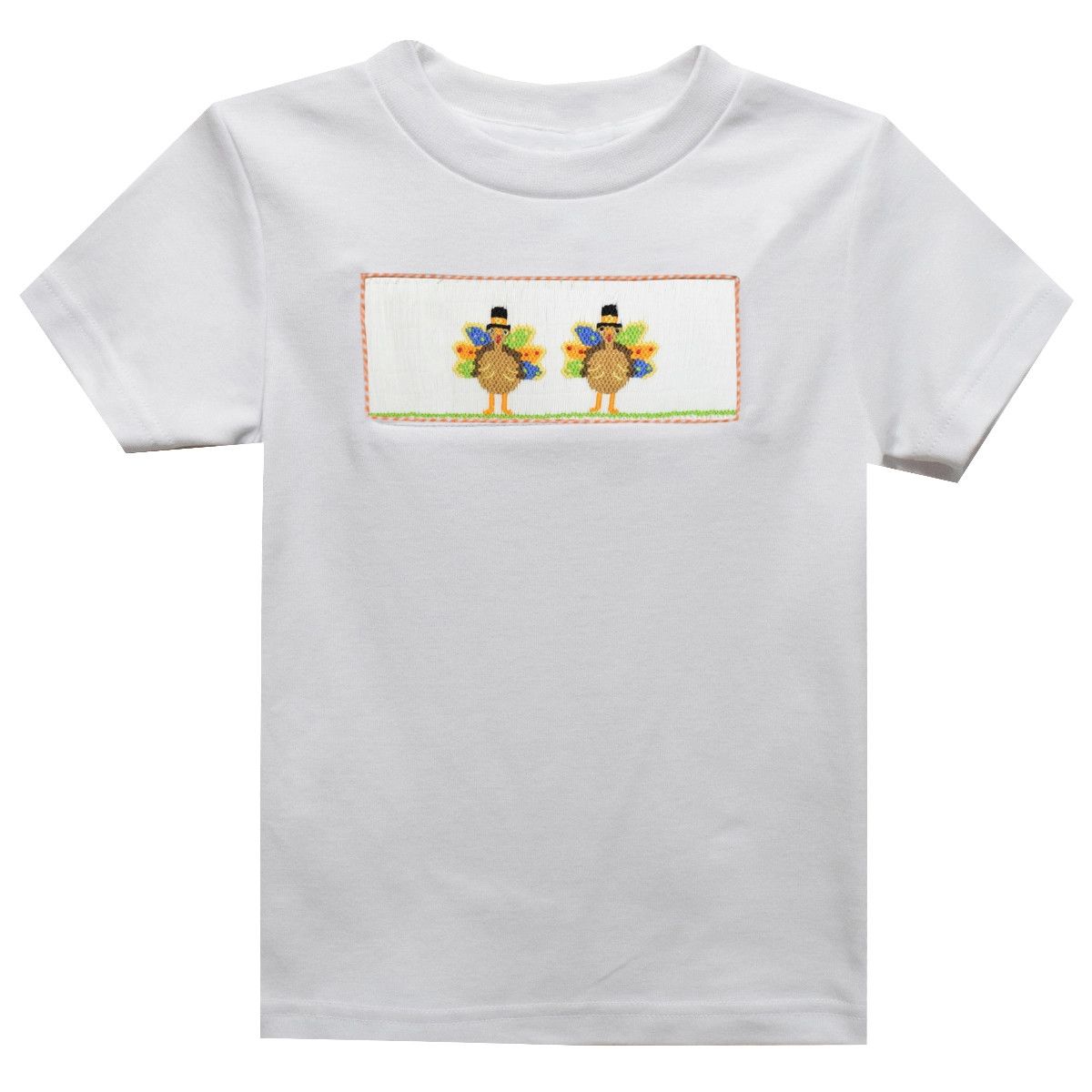 Turkey Smocked Tshirt, White