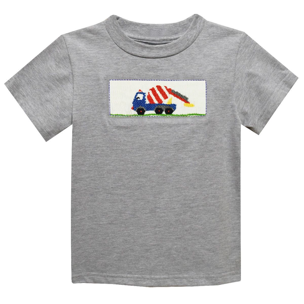 Construction Smocked Tshirt, Grey