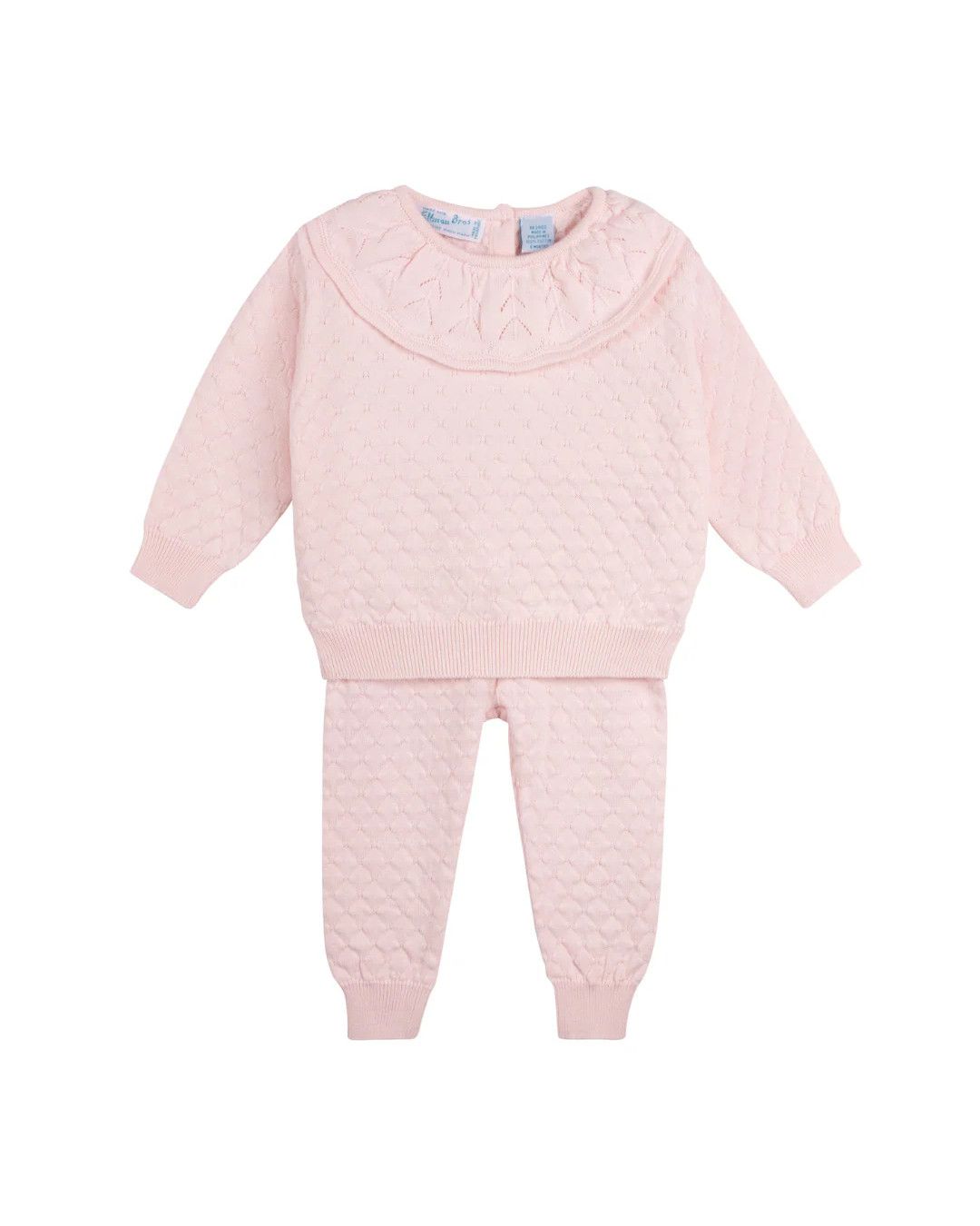 Girls Quilted Knit Set, Pink