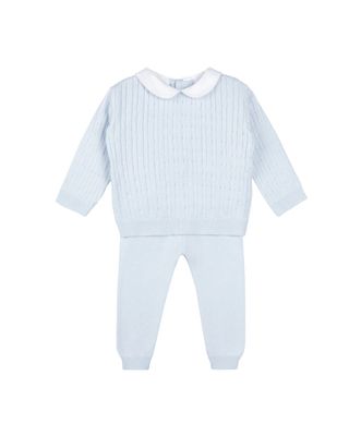 Boys Peter Pan Cable Knit Set, Blue