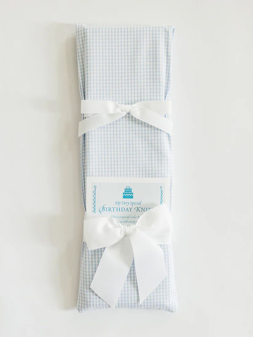 My Very Special Birthday Knife, Tiny Blue Gingham