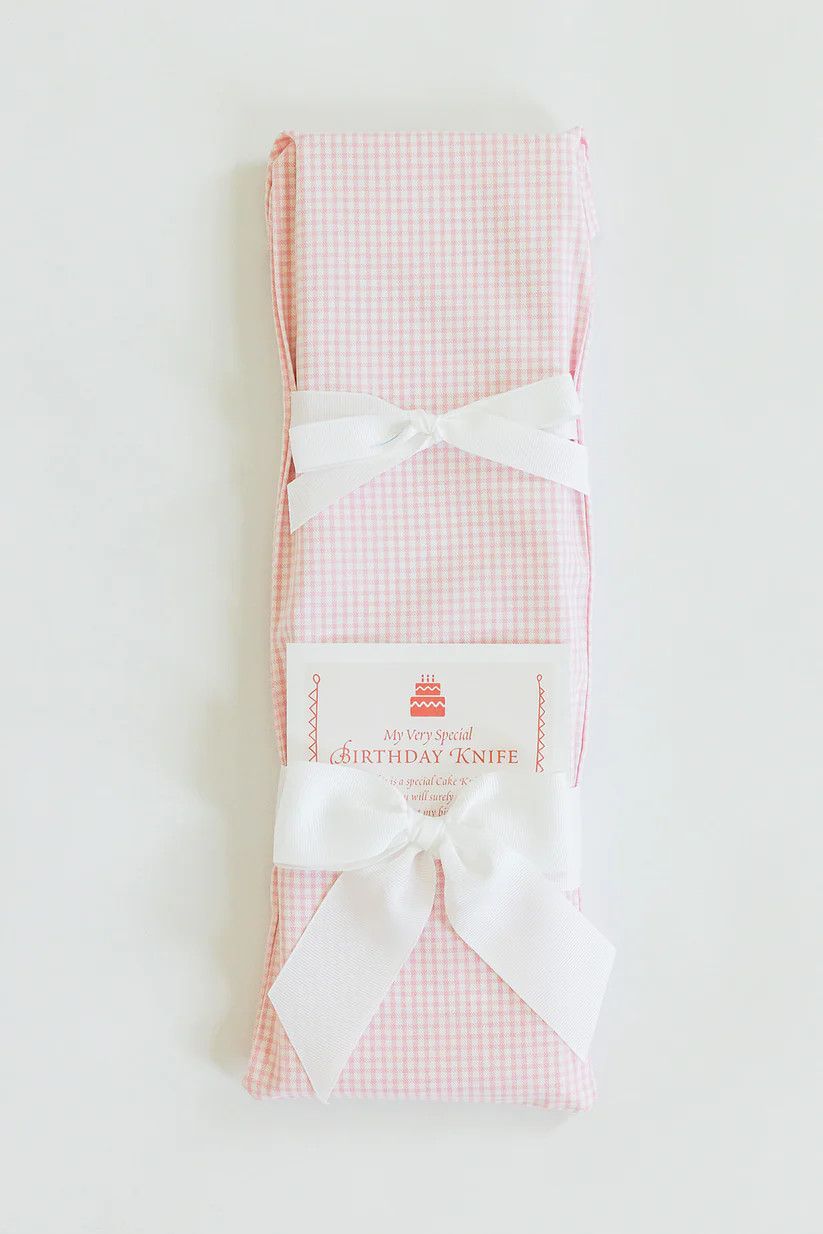 My Very Special Birthday Knife, Tiny Pink Gingham