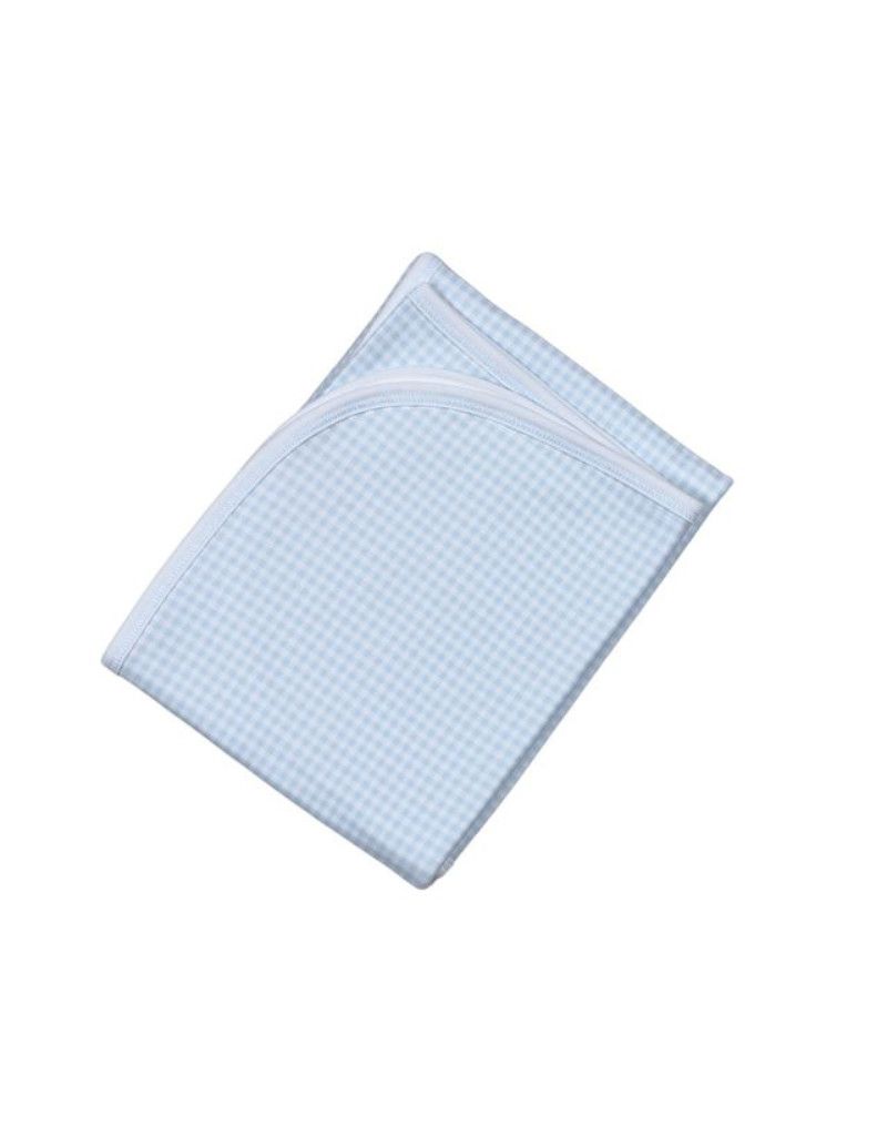 Blue Gingham Receiving Blanket 28&quot; x 29&quot;
