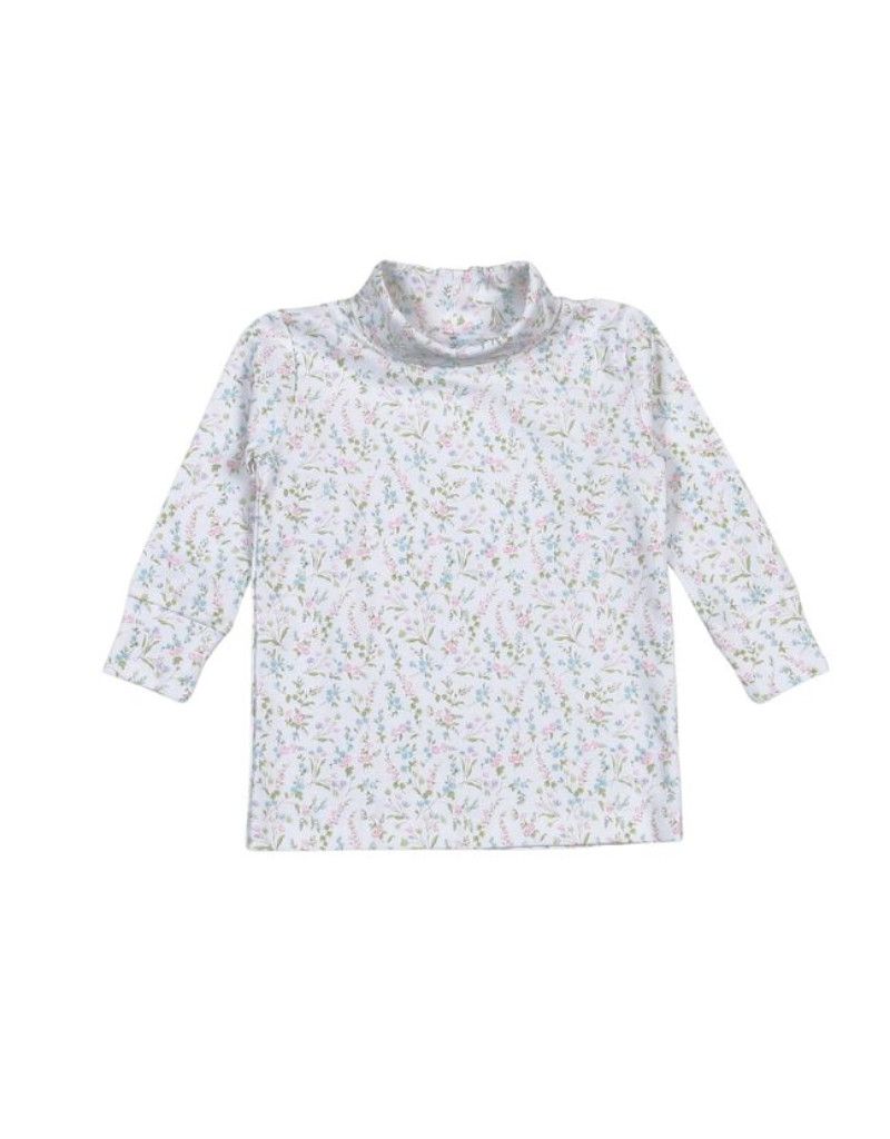 Vivian Floral Pima Turtleneck