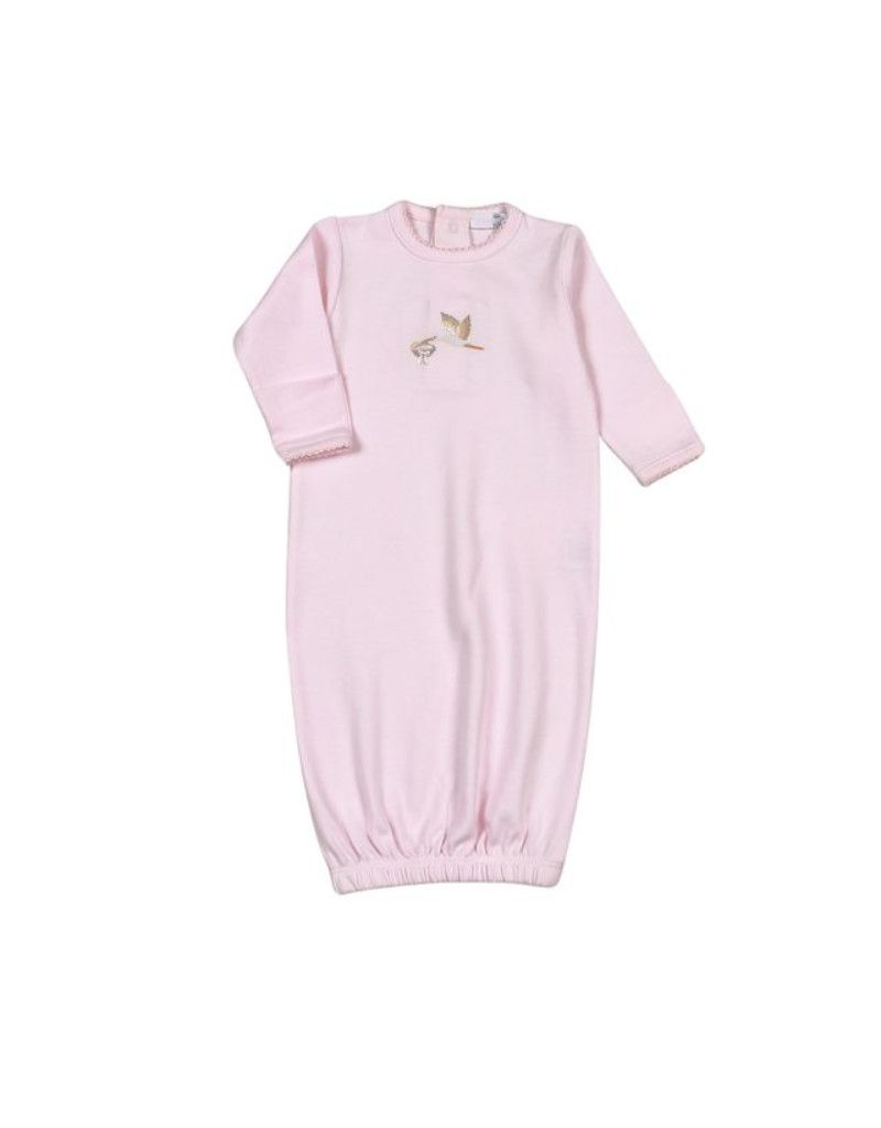 Pink Welcome Baby Hand Emb Gown