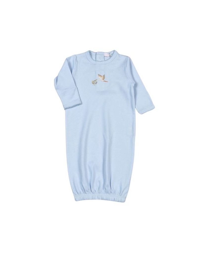 Blue Welcome Baby Hand Emb Gown