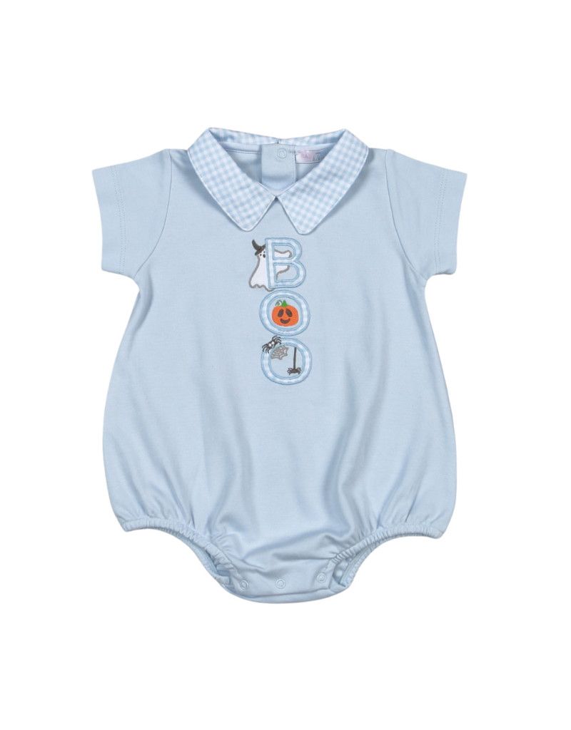 Spooky Blue Pima Applique Bubble