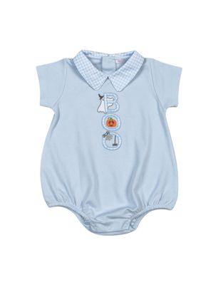 Spooky Blue Pima Applique Bubble