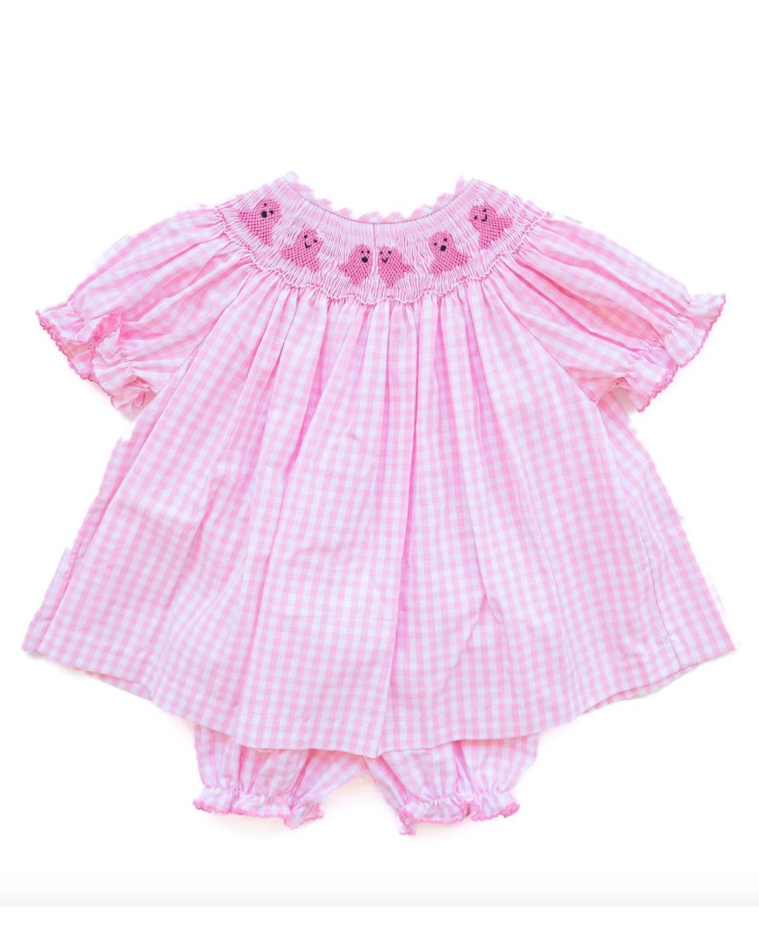 Pink Ghosts Annabelle Bloomer Set, Size: 12m