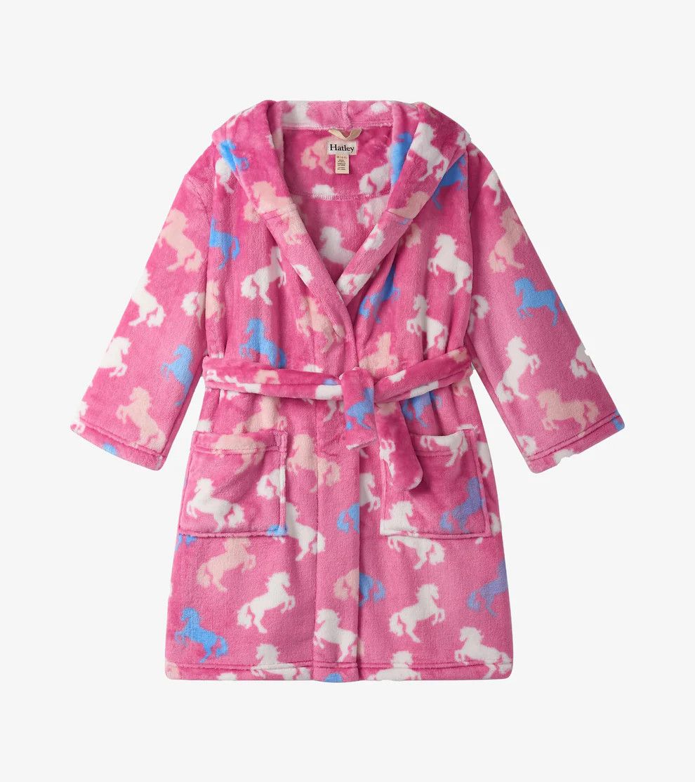 Beautiful Horses Fuzzy Fleece Robe