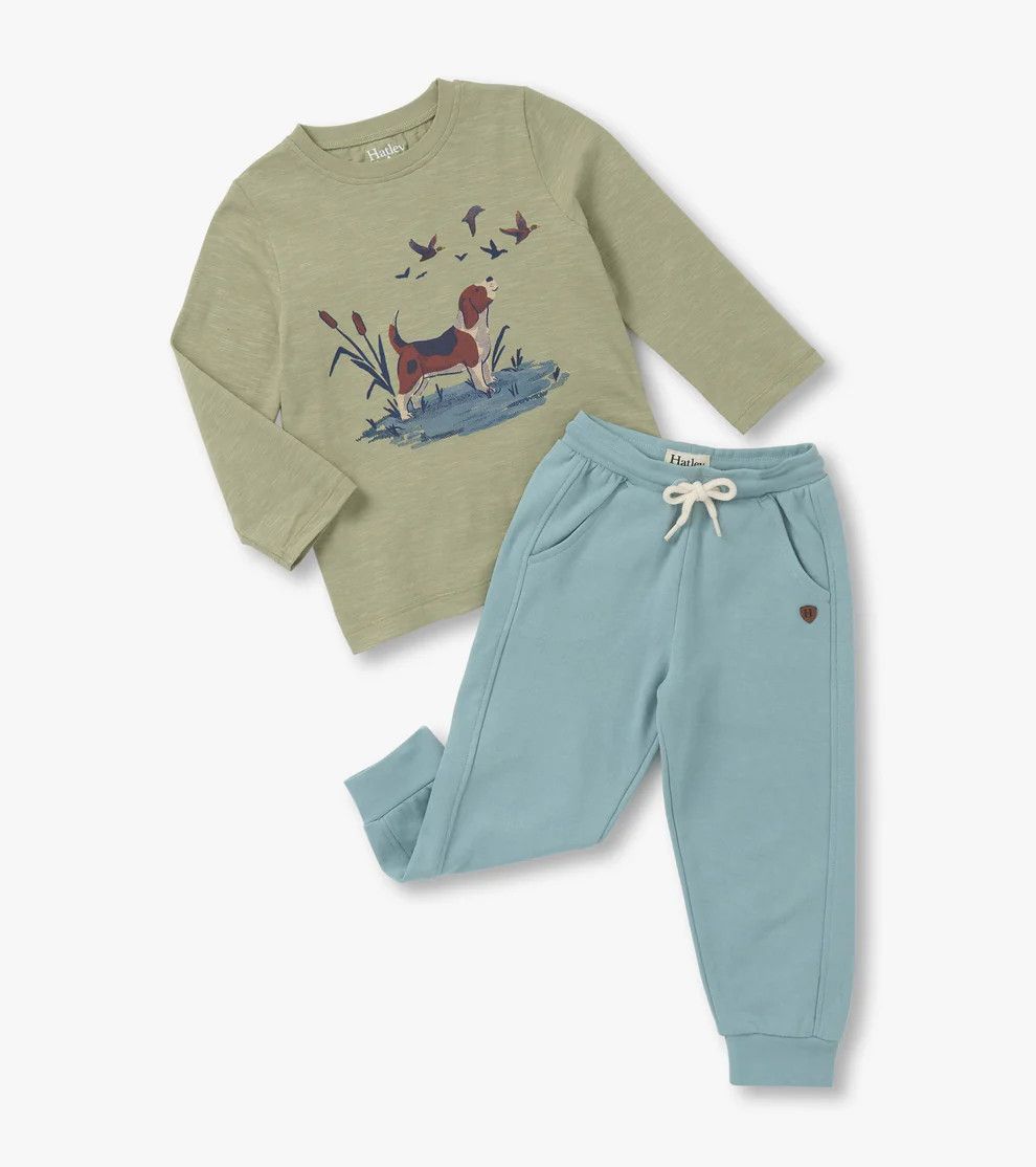 Hunting Dog Graphic Tee &amp; Jogger Set
