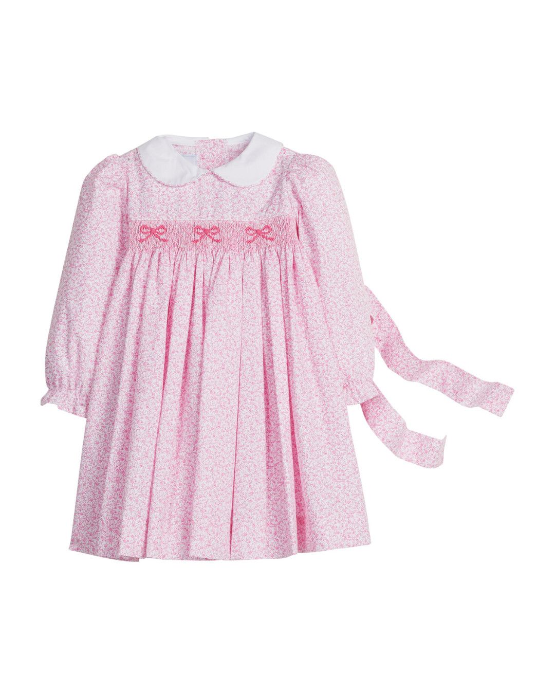 Smocked Natalie Dress, Pink Vinings