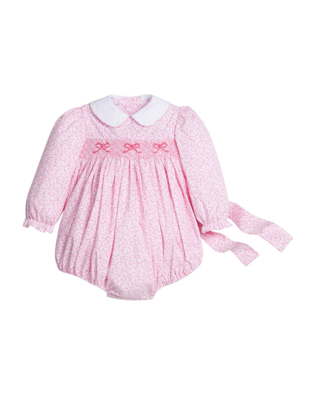 Smocked Natalie Bubble, Pink Vinings