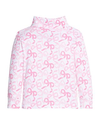 Printed Turtleneck, Bows &amp; Ribbons