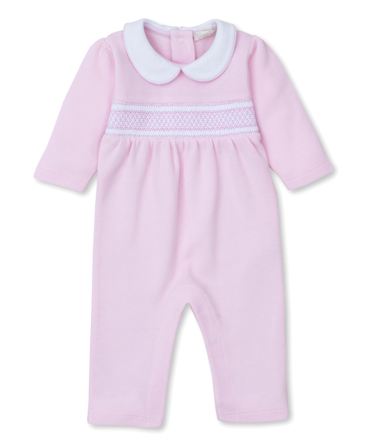 Playsuit with Hand Smocking, Pink   