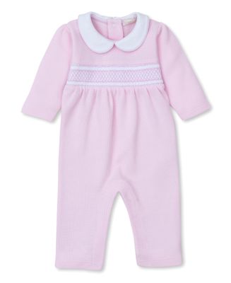 Playsuit with Hand Smocking, Pink   