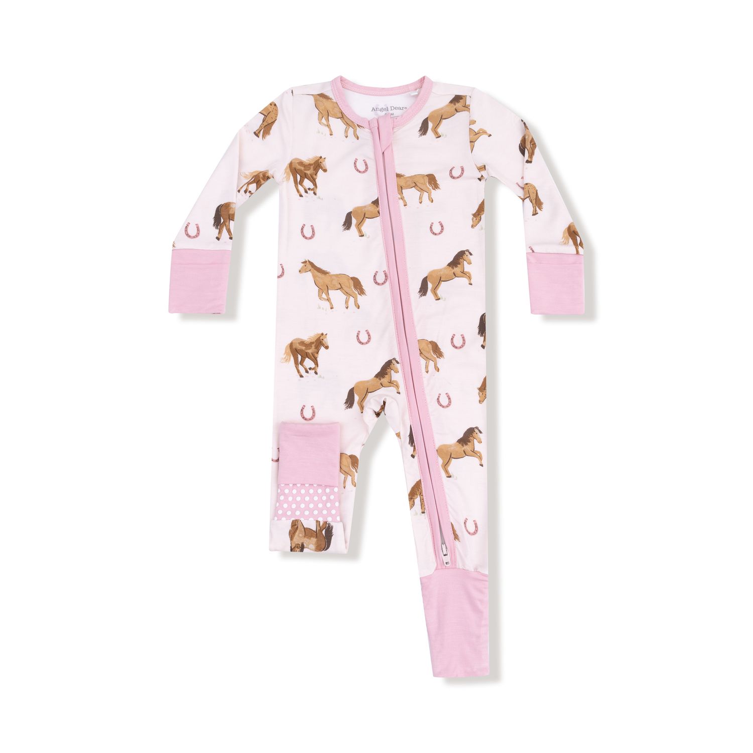 Horses - Pink- 2 Way Zipper Romper
