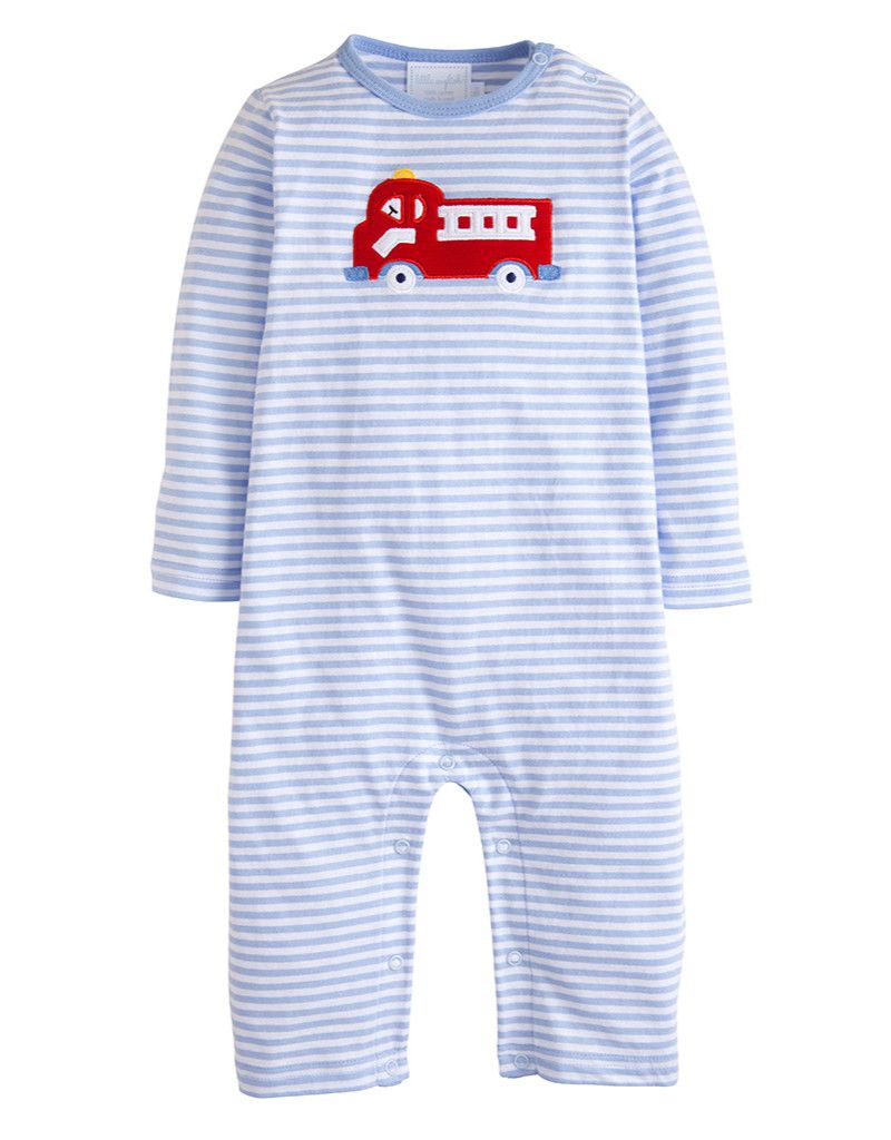 Applique Romper Fire Truck