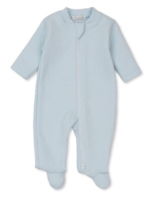 Classic Jacquard Zip Footie, Blue