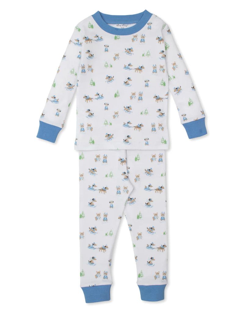 Puppy&#39;s Sleigh Riding Fun PJ Set, Blue